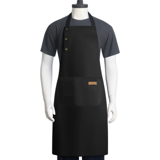 Premium Polyester Chef Apron Adjustable Neck & Waist Ties Stain-Resistant with Utility Pockets CustomTok