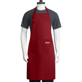 Premium Polyester Chef Apron Adjustable Neck & Waist Ties Stain-Resistant with Utility Pockets CustomTok