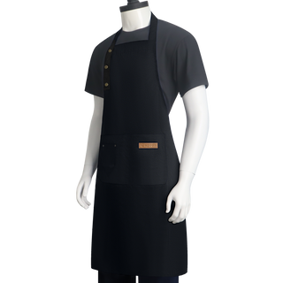 Premium Polyester Chef Apron Adjustable Neck & Waist Ties Stain-Resistant with Utility Pockets CustomTok