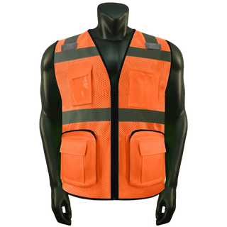 Custom Safety Vest with 11 Pockets Class 2 High Visibility Reflective Construction Workwear CustomTok