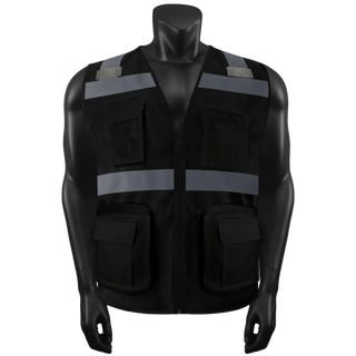 Custom Safety Vest with 11 Pockets Class 2 High Visibility Reflective Construction Workwear CustomTok