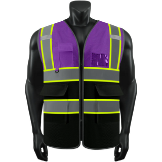 Custom Logo Mesh Safety Vest Class2 High Visibility Reflective Vest Breathable Construction Vest CustomTok