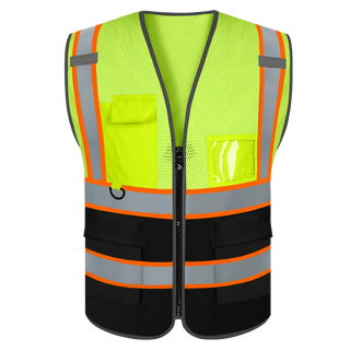 Custom Logo Mesh Safety Vest Class2 High Visibility Reflective Vest Breathable Construction Vest