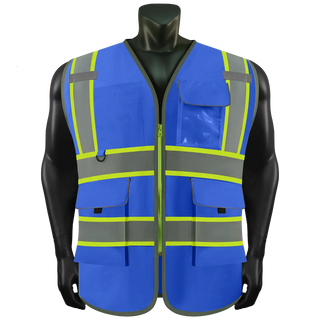 Custom safety vest Industrial-Grade Reflective Vest 9 Reinforced Pockets Durable Polyester for Tough Jobs CustomTok