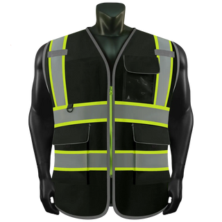 Custom safety vest Industrial-Grade Reflective Vest 9 Reinforced Pockets Durable Polyester for Tough Jobs CustomTok
