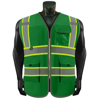 Custom safety vest Industrial-Grade Reflective Vest 9 Reinforced Pockets Durable Polyester for Tough Jobs CustomTok