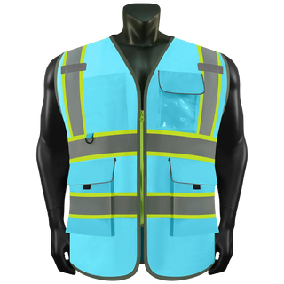 Custom safety vest Industrial-Grade Reflective Vest 9 Reinforced Pockets Durable Polyester for Tough Jobs CustomTok