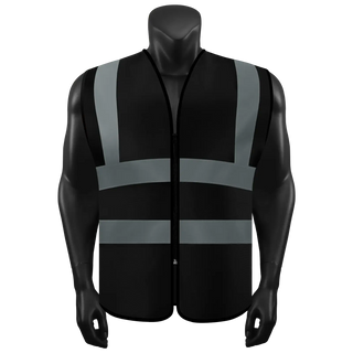 Custom Logo Safety Zipper Vest High Visibility Vest Customize Logo Text Image Reflective Security Vest CustomTok