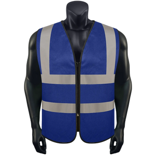 Custom Logo Mesh Safety Zipper Vest High Visibility Vest Customize Logo Text Image Reflective Security Vest CustomTok