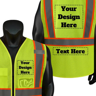 Breathable Mesh Safety Vest High-Visibility & Reflective Free Custom Printing (S-4XL) CustomTok