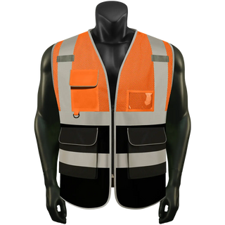Custom Mesh Safety Vest Reflective Vest 6 Pockets Tear-Resistant Polyester for Long-Lasting Use CustomTok