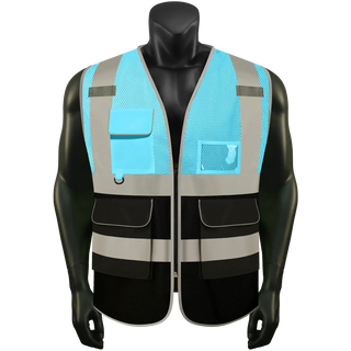 Custom Mesh Safety Vest Reflective Vest 6 Pockets Tear-Resistant Polyester for Long-Lasting Use CustomTok