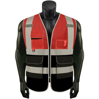 Custom Mesh Safety Vest Reflective Vest 6 Pockets Tear-Resistant Polyester for Long-Lasting Use CustomTok