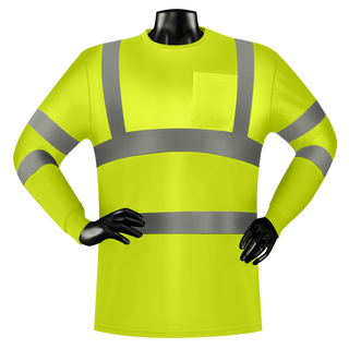 Custom High Visibility Reflective Shirt ANSI Class 3 Long Sleeves CustomTok