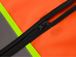 Custom Reflective High Visibility Safety Vest with 5 Pockets ＆Zipper Class 2 Adult Unisex Construction Security CustomTok