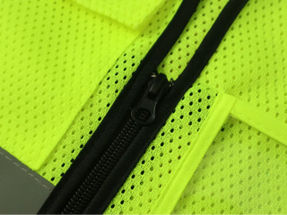 Custom Mesh Safety Vest Class 2 High Visibility Reflective with Pockets Construction workwear CustomTok