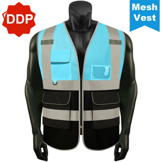Custom Mesh Safety Vest Reflective Vest 6 Pockets Tear-Resistant Polyester for Long-Lasting Use CustomTok