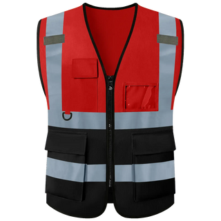 Chaleco de seguridad personalizado con logotipo, chaleco reflectante de alta visibilidad, clase 2, chaleco de trabajo de construcción de seguridad.
