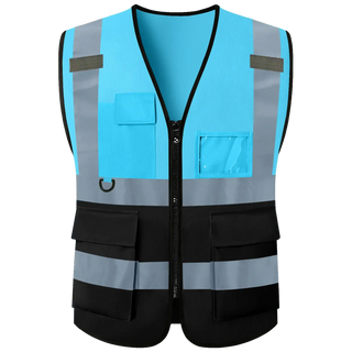 Chaleco de seguridad personalizado con logotipo, chaleco reflectante de alta visibilidad, clase 2, chaleco de trabajo de construcción de seguridad.