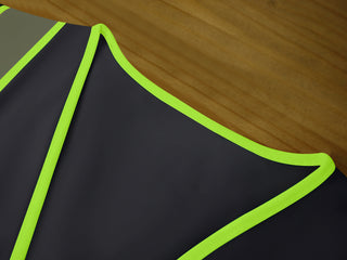 Custom Safety Vest Rugged Knit Reflective Vest 4 Pockets Tear-Resistant Polyester for Long-Lasting Use CustomTok