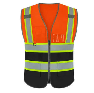 Chaleco de seguridad con logotipo personalizado, reflectante de alta visibilidad, clase 2, transpirable.