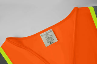 Custom Safety Vest Heavy-Duty Knit Fabric with Reflective Strips CustomTok