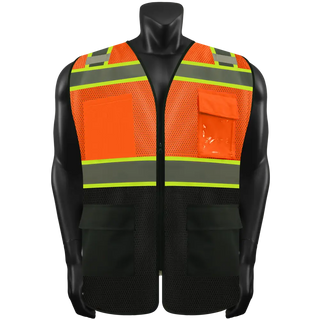 Custom Lightweight Mesh Reflective Vest 9 Pockets Perfect for Hot Weather, Outdoor Sports and Construction CustomTok