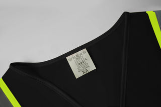 Custom Safety Vest Heavy-Duty Knit Fabric with Reflective Strips CustomTok