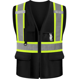 Custom Safety Vest Heavy-Duty Knit Fabric with Reflective Strips