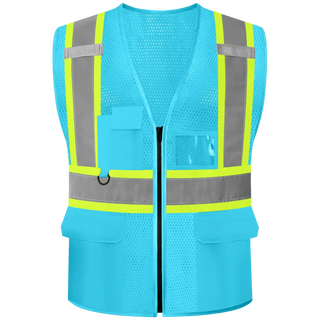 Breathable Mesh Safety Vest High-Visibility & Reflective Free Custom Printing (S-4XL)