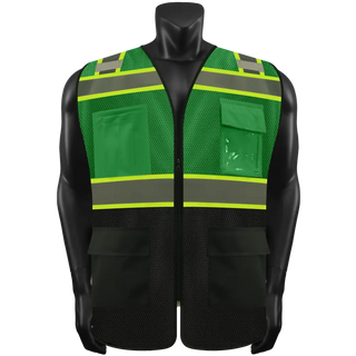 Custom Lightweight Mesh Reflective Vest 9 Pockets Perfect for Hot Weather, Outdoor Sports and Construction CustomTok