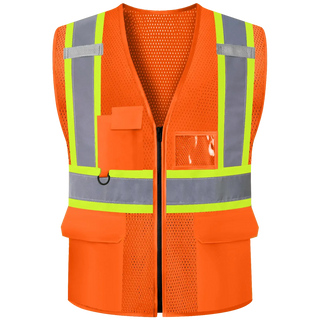 Breathable Mesh Safety Vest High-Visibility & Reflective Free Custom Printing (S-4XL)