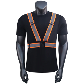 Custom 360° Reflective Suspenders Adjustable Safety Straps for Work, Running & Night Walks EN ISO 20471 Certified-Square