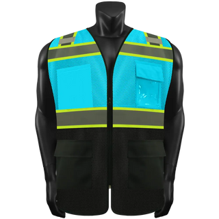 Custom Lightweight Mesh Reflective Vest 9 Pockets Perfect for Hot Weather, Outdoor Sports and Construction CustomTok