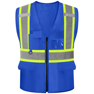 Breathable Mesh Safety Vest High-Visibility & Reflective Free Custom Printing (S-4XL)