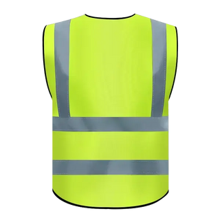Chaleco de seguridad personalizado clase 2 reflectante de alta visibilidad con bolsillos para ropa de trabajo de construcción