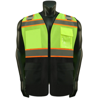 Custom Lightweight Mesh Reflective Vest 9 Pockets Perfect for Hot Weather, Outdoor Sports and Construction CustomTok
