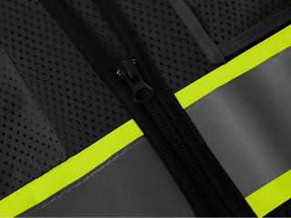 Custom Mesh Reflective Safety Vest with Zipper High Visibility Vest Outdoor Construction Protective Workwear CustomTok