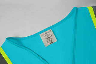 Custom Safety Vest Heavy-Duty Knit Fabric with Reflective Strips CustomTok