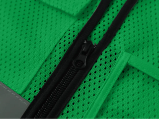 Custom Mesh Safety Vest Class 2 High Visibility Reflective with Pockets Construction workwear CustomTok