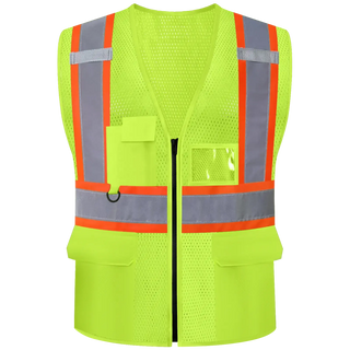 Breathable Mesh Safety Vest High-Visibility & Reflective Free Custom Printing (S-4XL)