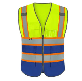 Chaleco de seguridad con logotipo personalizado, reflectante de alta visibilidad, clase 2, transpirable.