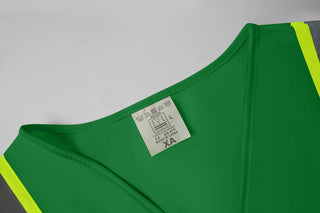 Custom Safety Vest Heavy-Duty Knit Fabric with Reflective Strips CustomTok