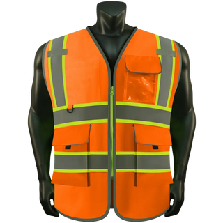 Custom safety vest Industrial-Grade Reflective Vest 9 Reinforced Pockets Durable Polyester for Tough Jobs CustomTok