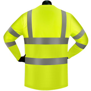 Custom High Visibility Reflective Shirt ANSI Class 3 Long Sleeves CustomTok
