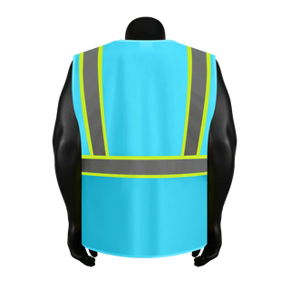 Custom Safety Vest Heavy-Duty Knit Fabric with Reflective Strips CustomTok