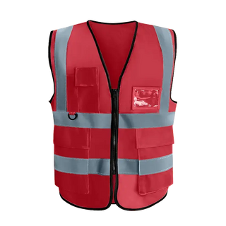 Chaleco de seguridad personalizado clase 2 reflectante de alta visibilidad con bolsillos para ropa de trabajo de construcción
