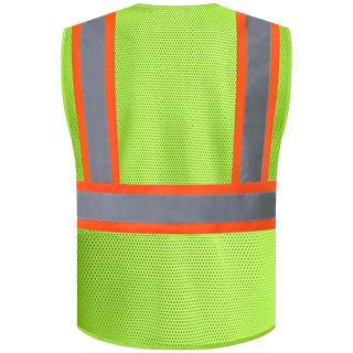Breathable Mesh Safety Vest High-Visibility & Reflective Free Custom Printing (S-4XL)