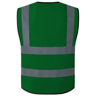 Sicherheitsweste aus Mesh-Gewebe, Klasse 2, hochsichtbar, reflektierend, mit Taschen, Bauarbeitskleidung