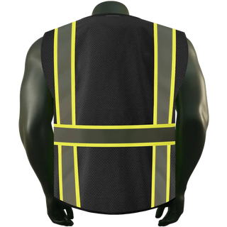 Custom Reflective Safety Vest 10 Utility Pockets Polyester Mesh for Breathability Ideal for construction, cycling & dog walking CustomTok